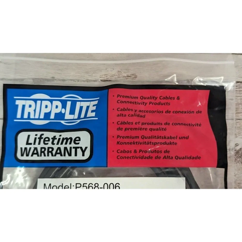 TRIPP LITE High-Speed HDMI Cable - 6ft - Model: P568-006 Black